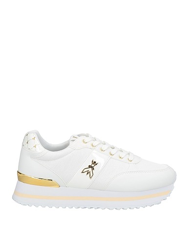 PATRIZIA PEPE Sneakers GIRL White Textile fibers, Rubber