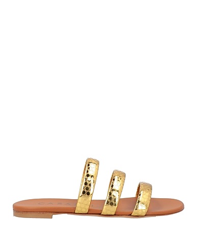 CASADEI Sandals Gold Leather