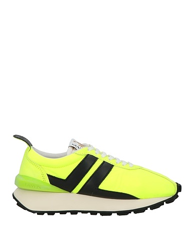 LANVIN Sneakers Lime green 57% Calfskin, 43% Polyamide