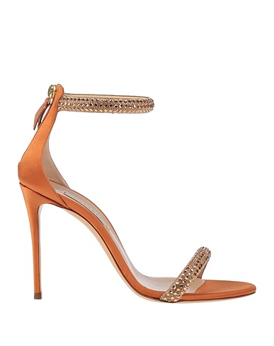 CASADEI Sandals Copper Textile fibres, Other Fibres