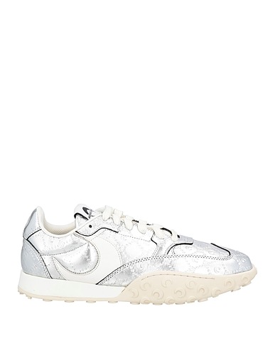 MARINE SERRE Sneakers Argento Pelle, Fibre tessili