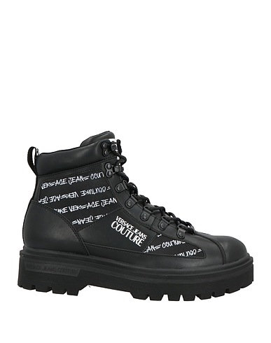 VERSACE JEANS COUTURE Ankle boot Black Textile fibers