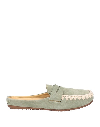 MOU Mules and clogs Sage green Leather