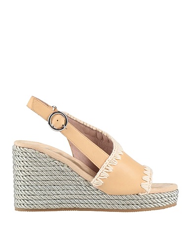 MOU Espadrilles Beige Leather
