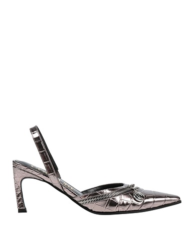 VERSACE JEANS COUTURE Pump Silver Textile fibers