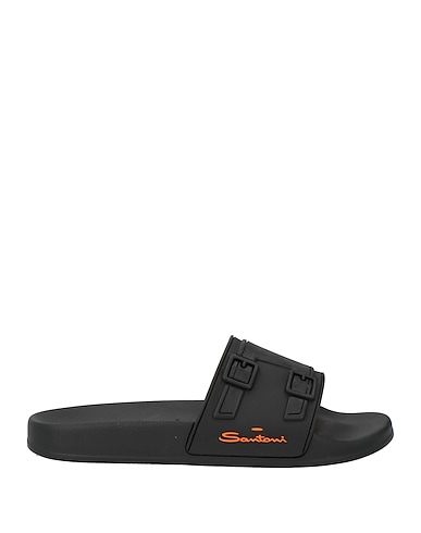 SANTONI Sandals Black Rubber