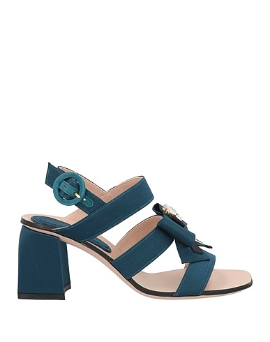 STUART WEITZMAN Sandals Deep teal Textile fibers
