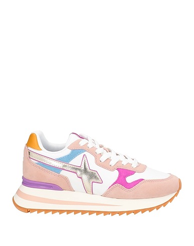 W6YZ Sneakers Pink Leather, Textile fibres