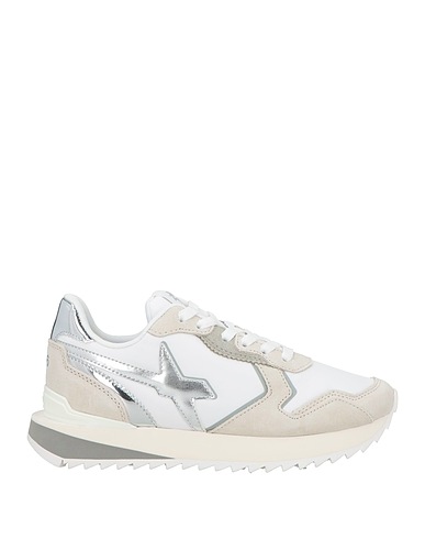 W6YZ Sneakers Light grey Leather, Textile fibres