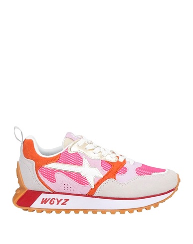 W6YZ Sneakers Fuchsia Leather, Textile fibres