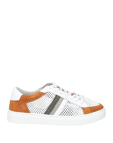 FABIANA FILIPPI Sneakers BIANCO 100% Leather, Textile fibres