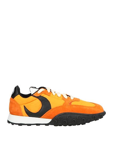 MARINE SERRE Sneakers Orange Leather, Textile fibers