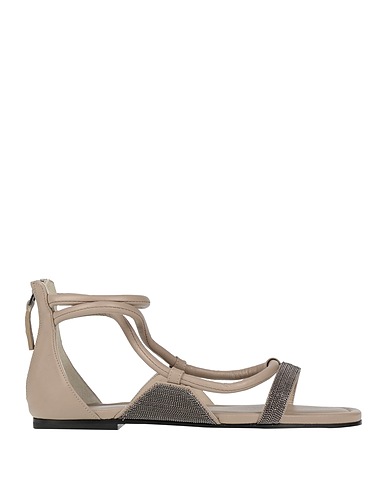 FABIANA FILIPPI Sandals Taupe 100% Leather