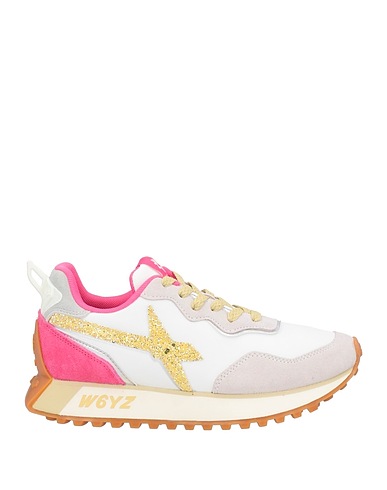 W6YZ Sneakers Taupe Leather, Textile fibres
