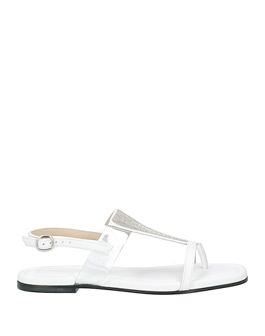 FABIANA FILIPPI Flip flops White 100% Leather