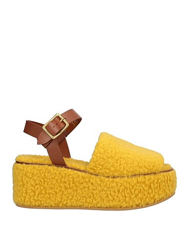 TOD'S Sandals Yellow Textile fibres