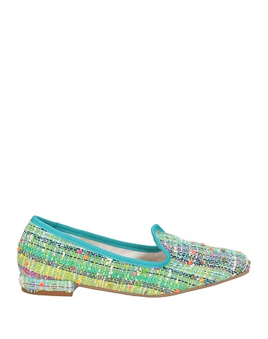 DIVINE FOLLIE Mocassins Turquoise Fibres textiles