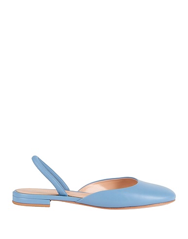 GIANVITO ROSSI Bailarina Azul pastel Cuero