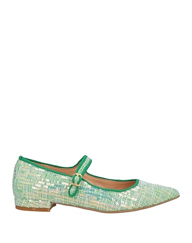 DIVINE FOLLIE Ballet flats Light green Textile fibers