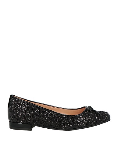 DIVINE FOLLIE Ballet flats Black Textile fibers, Leather
