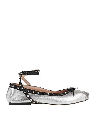 DIVINE FOLLIE Ballet flats Silver Leather