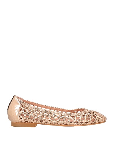 DIVINE FOLLIE Ballet flats Rose gold Textile fibers