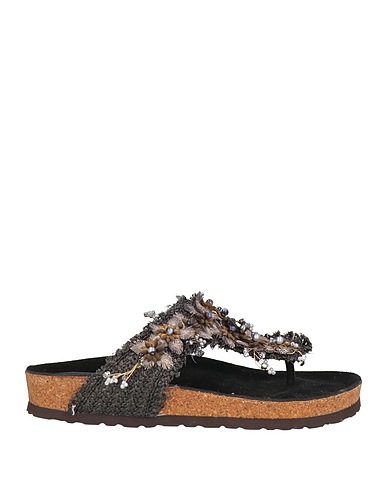 DIVINE FOLLIE Infradito Nero Fibre tessili