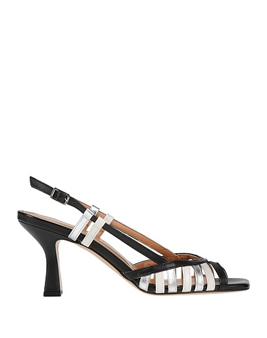 DIVINE FOLLIE Sandals Black Leather