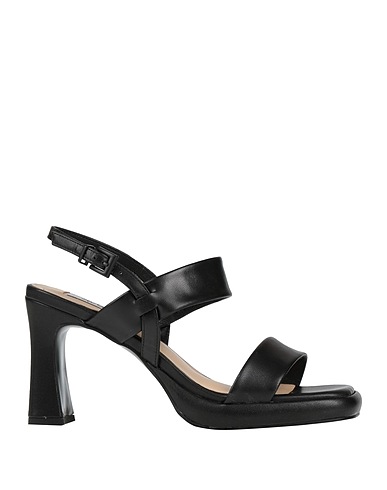 GAI MATTIOLO Sandals LOVE TO LOVE Black Leather