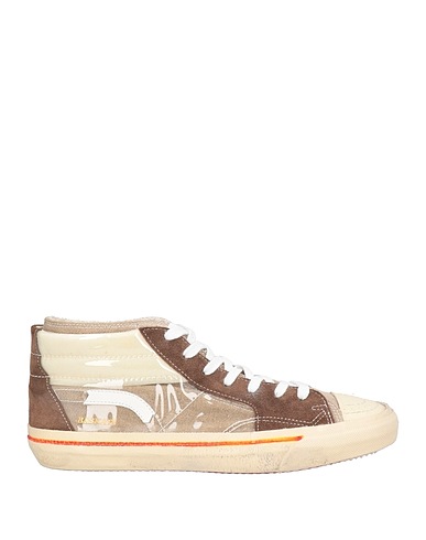 HIDNANDER Sneakers Brown Leather, Textile fibres