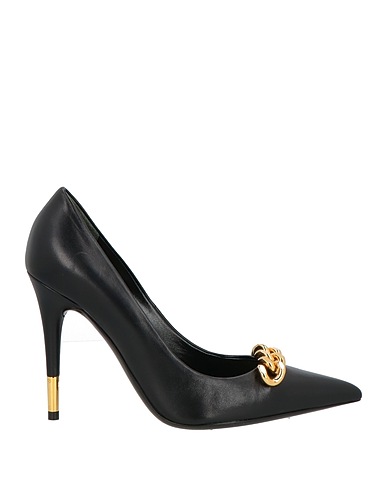 TOM FORD Décolleté Nero Pelle di pecora, Alluminio