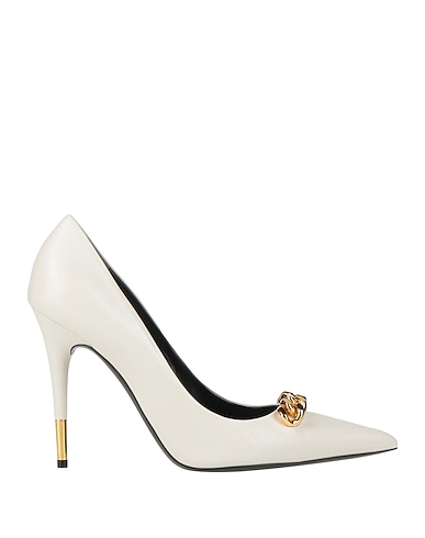 TOM FORD Pump White Sheepskin, Aluminum