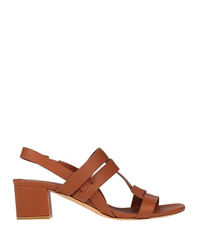 DEL CARLO Sandals Tan Leather