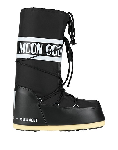 MOON BOOT Ankle boot Black 70% Polyamide, 30% PVC - Polyvinyl chloride