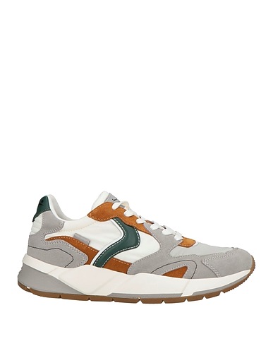 VOILE BLANCHE Sneakers Grey Leather, Textile fibers