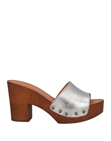 DIVINE FOLLIE Mules and clogs Silver Leather