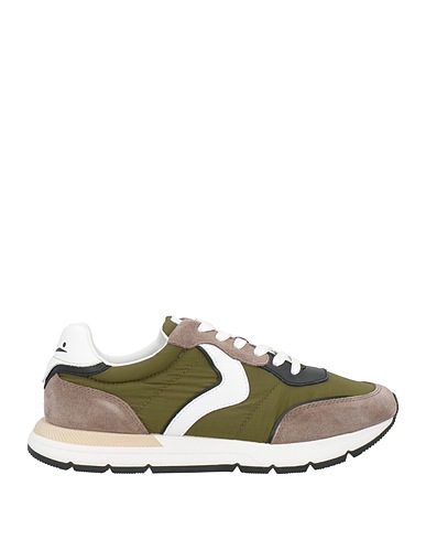 VOILE BLANCHE Sneakers Military green Leather, Textile fibers
