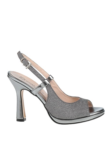 DIVINE FOLLIE Sandali Argento Fibre tessili