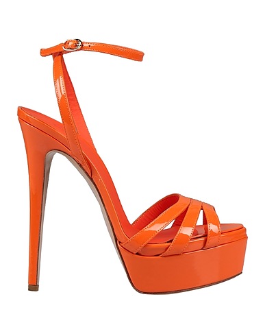LE SILLA Sandali Arancione Pelle