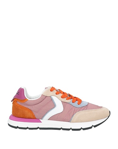 VOILE BLANCHE Sneakers Mauve Leather, Textile fibres