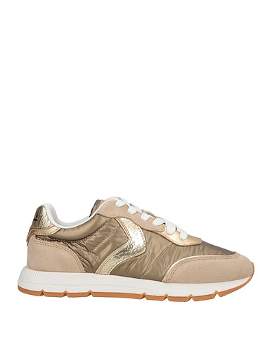 VOILE BLANCHE Sneakers Beige Leather, Textile fibers