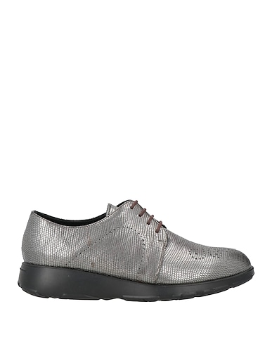 FRATELLI ROSSETTI Laced shoes Silver Leather