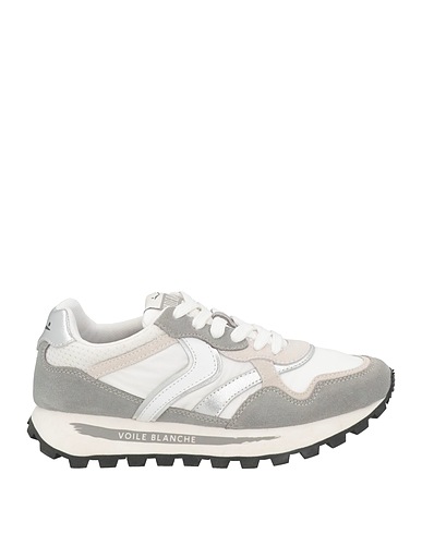 VOILE BLANCHE Sneakers Grey Leather, Textile fibres