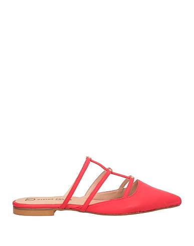 DIVINE FOLLIE Mules and clogs Red Leather