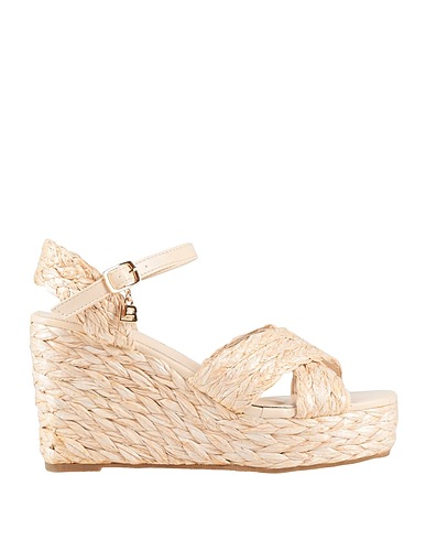 LAURA BIAGIOTTI Sandals Ivory Textile fibres