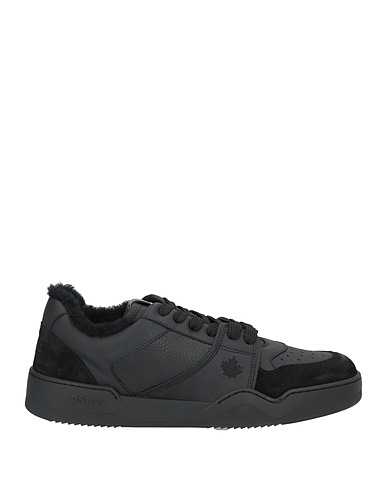 DSQUARED2 Sneakers Black Calfskin, Shearling