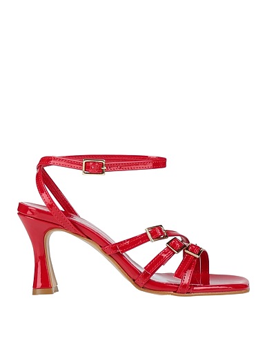 DIVINE FOLLIE Sandals Red Textile fibers