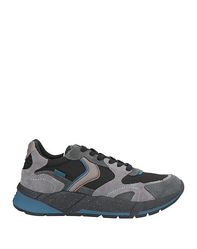 VOILE BLANCHE Sneakers Grey Leather, Textile fibres