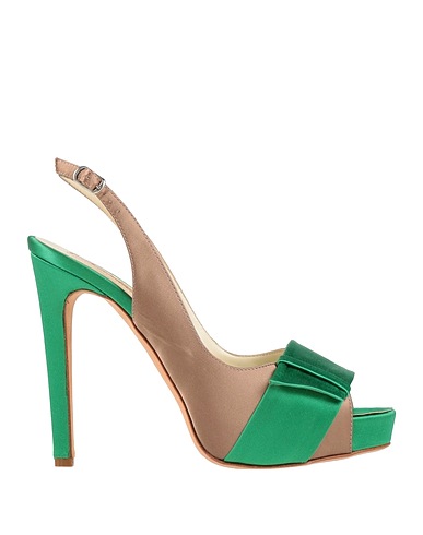 RUPERT SANDERSON Sandalen Smaragdgrün Gewebefasern