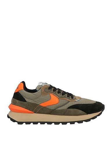 VOILE BLANCHE Sneakers Black Leather, Textile fibres